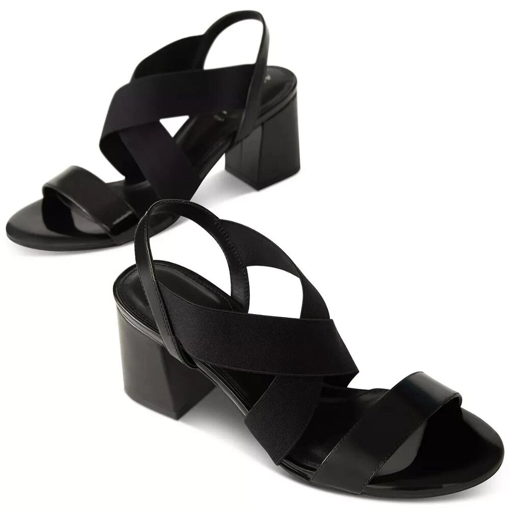 Anne Klein Akryles Heeled Sandal Black Size 7.5